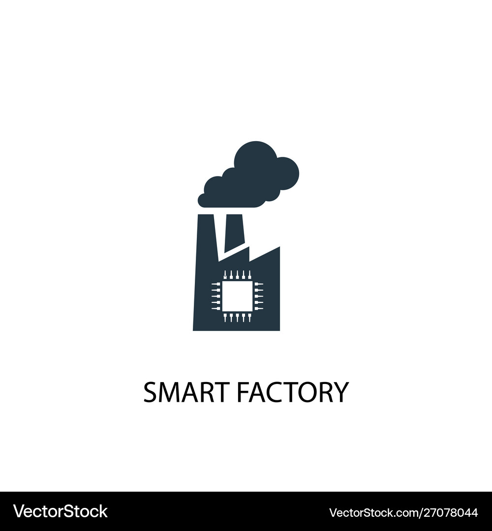 Smart Factory Icon - Production Royalty Free Vector Image