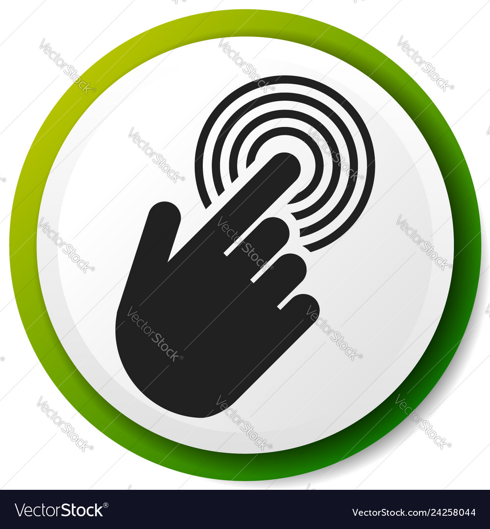 Tapping touchscreen on interface mobile phone icon Vector Image Tapping touchscreen on interface mobile phone icon