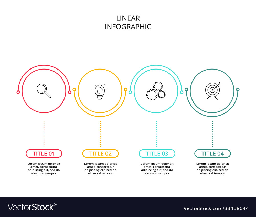 Thin line element for infographic template vector image Thin line element for infographic template
