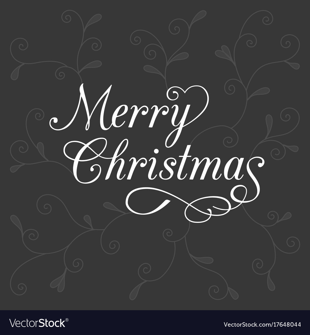 Typography merry christmas