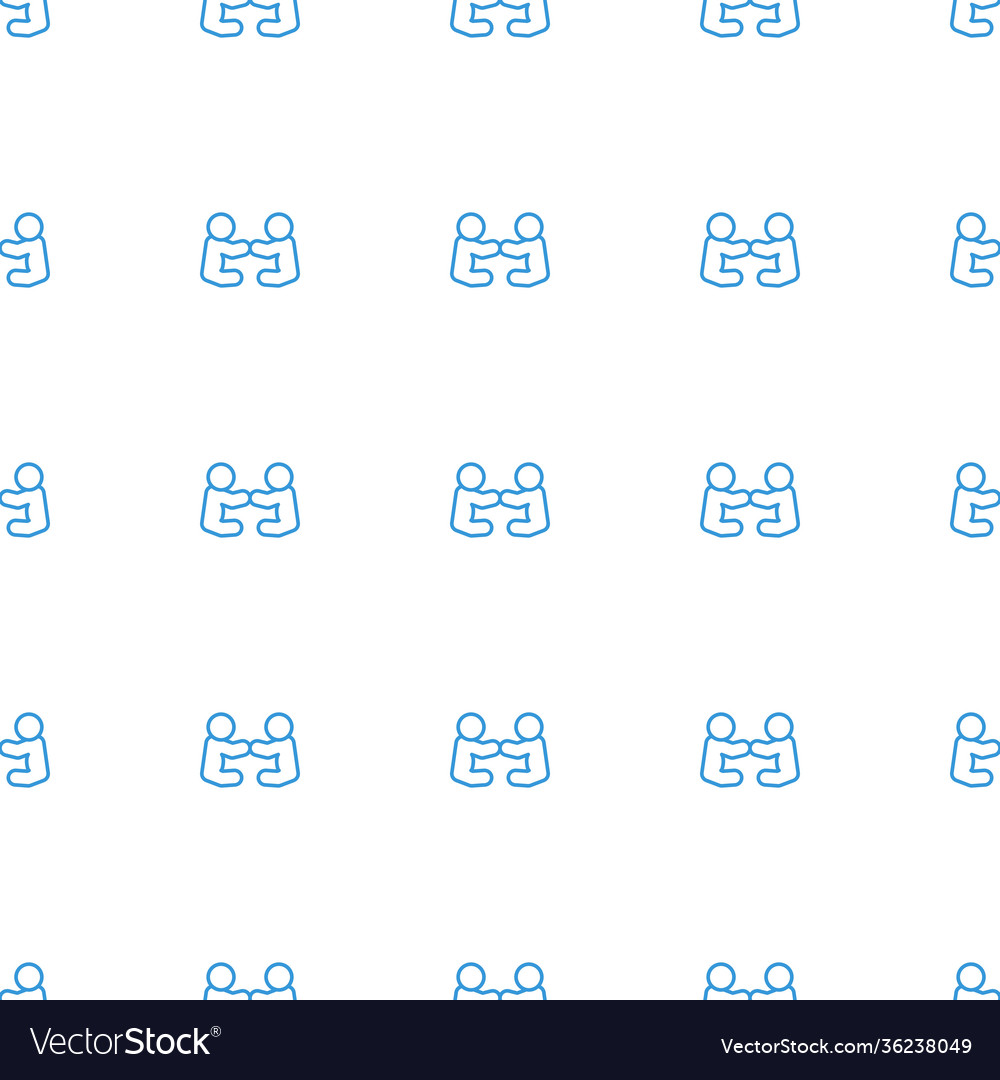 Baby playing with another icon pattern
