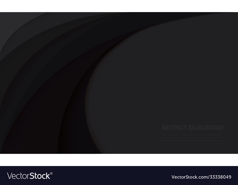 Black curve template background vector image Black curve template background