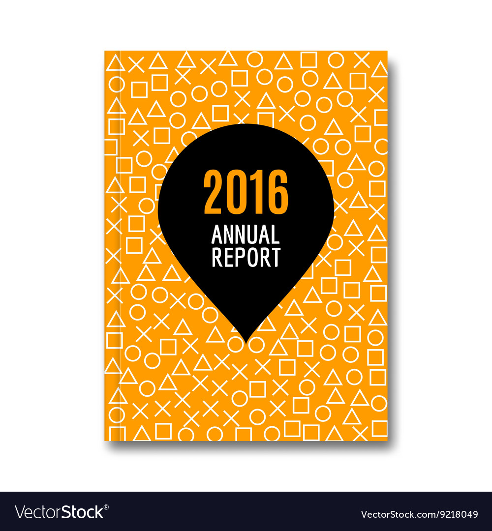 Business annual report with simple icons pattern