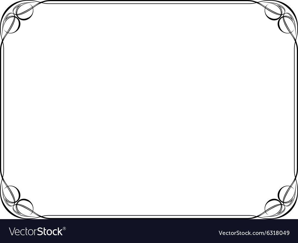 Calligraphy ornamental decorative frame Royalty Free Vector