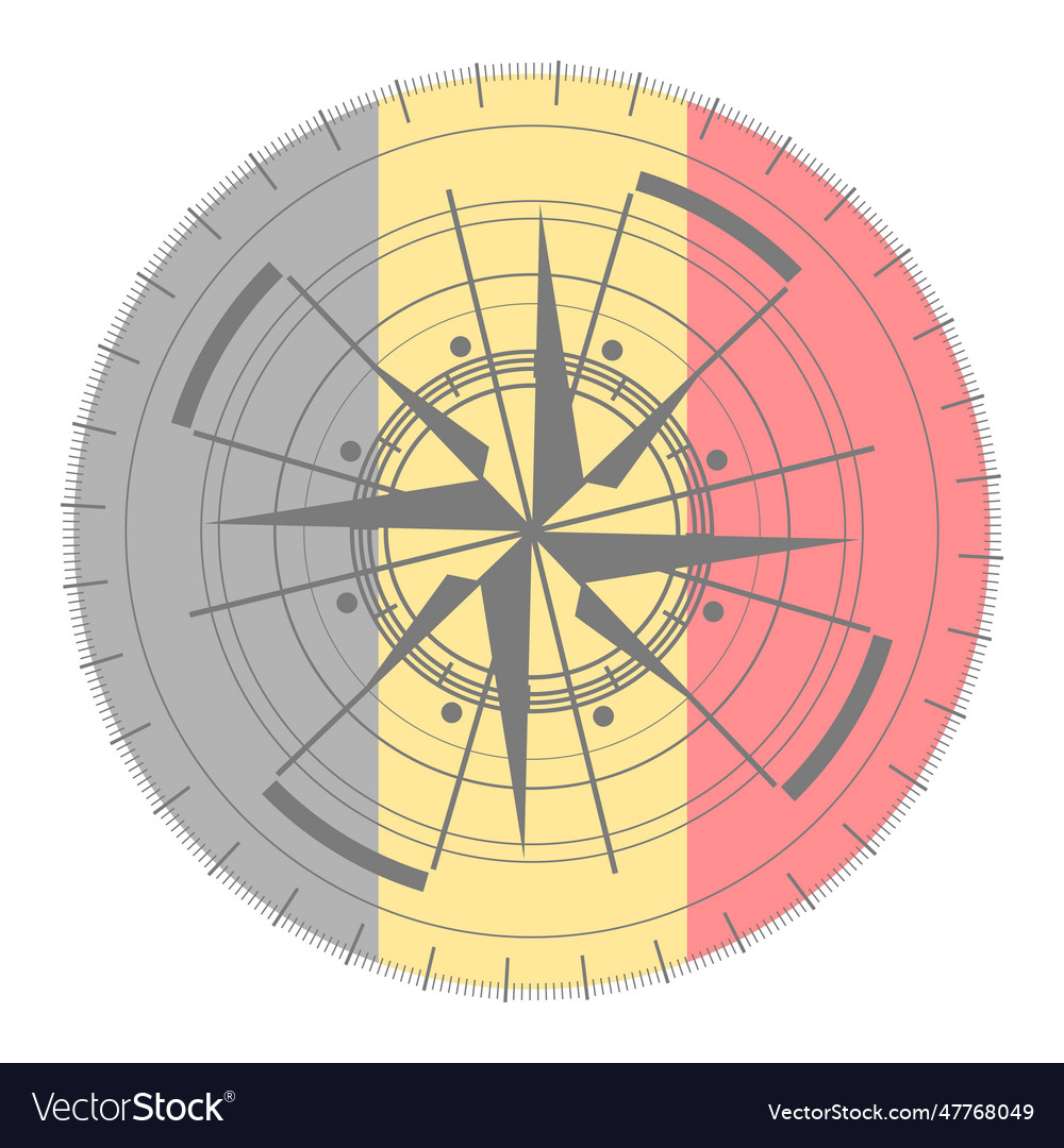 Compass symbol on geometry pattern and national vector image Compass symbol on geometry pattern and national