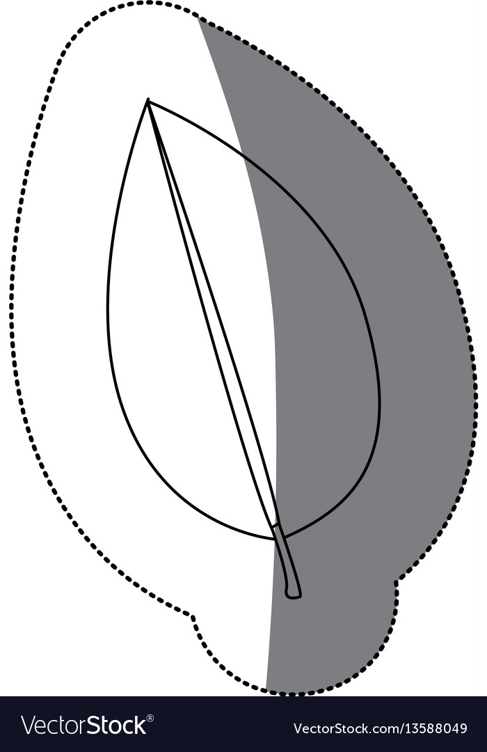 Contour leaf contrast icon