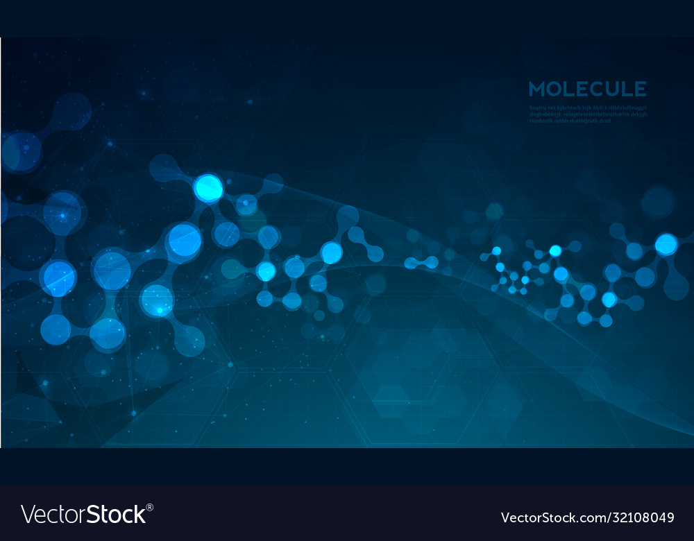 Dna digital sequence code structure with glow vector image Dna digital sequence code structure with glow
