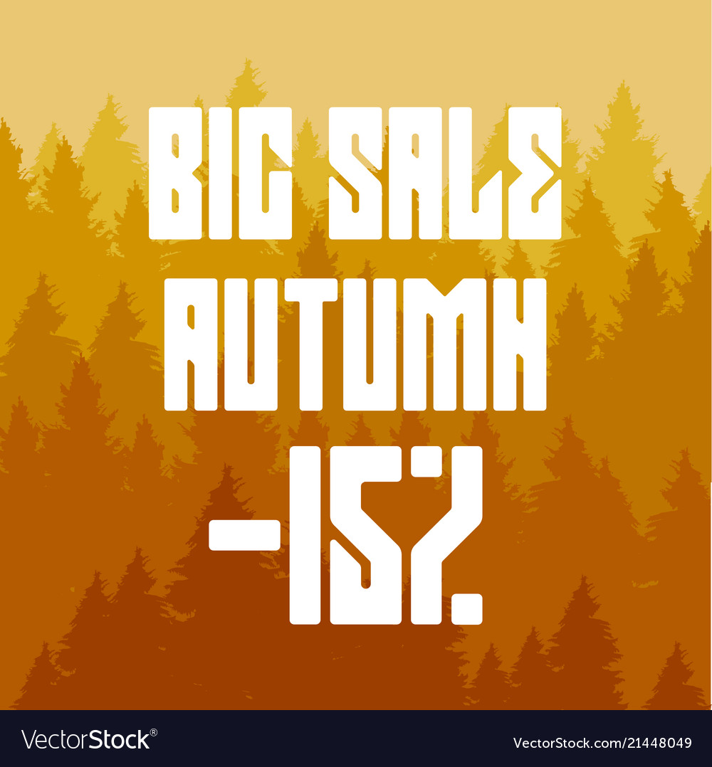 Drawing Of An Autumn Forest And Royalty Free Vector Image