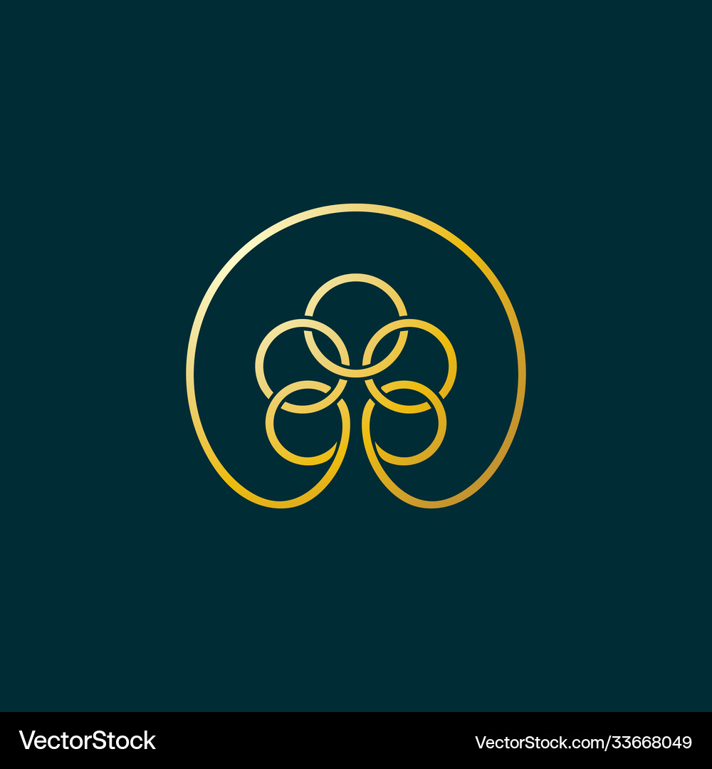 Elegant Linear Tree Logo Royalty Free Vector Image