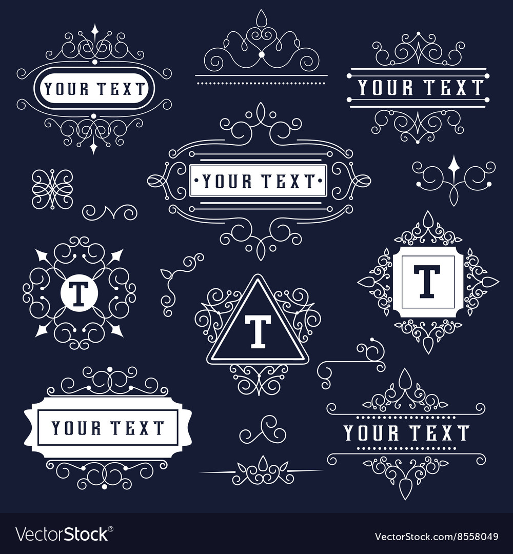 Elegant Monogram & Flourish Set