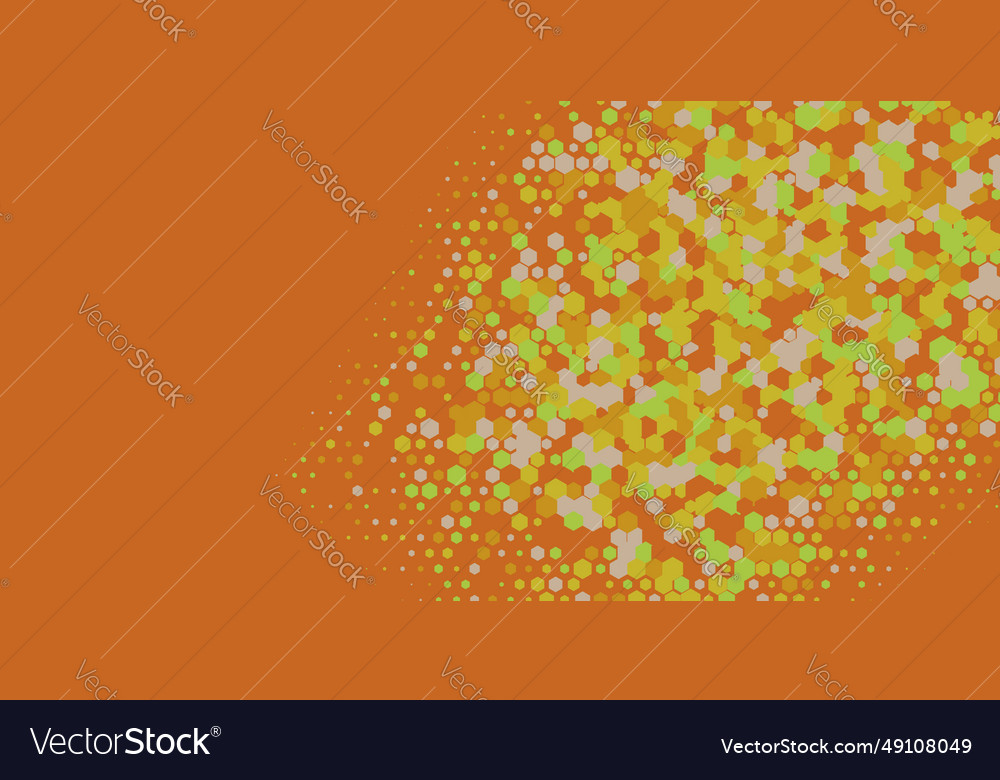 Geometric multi size hexagon with color