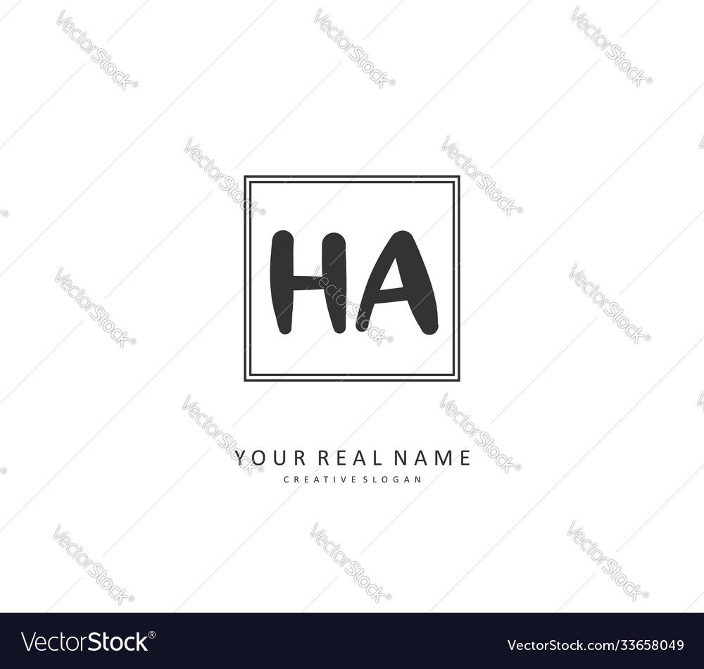 H a ha initial letter handwriting and signature