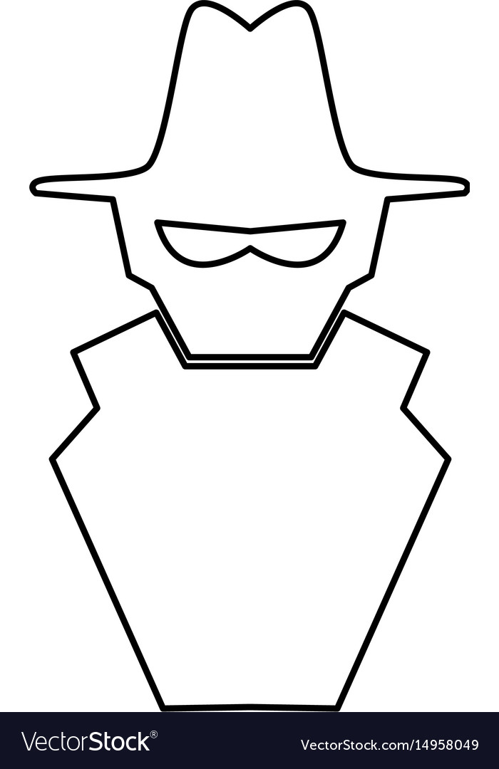 Hacker cartoon symbol