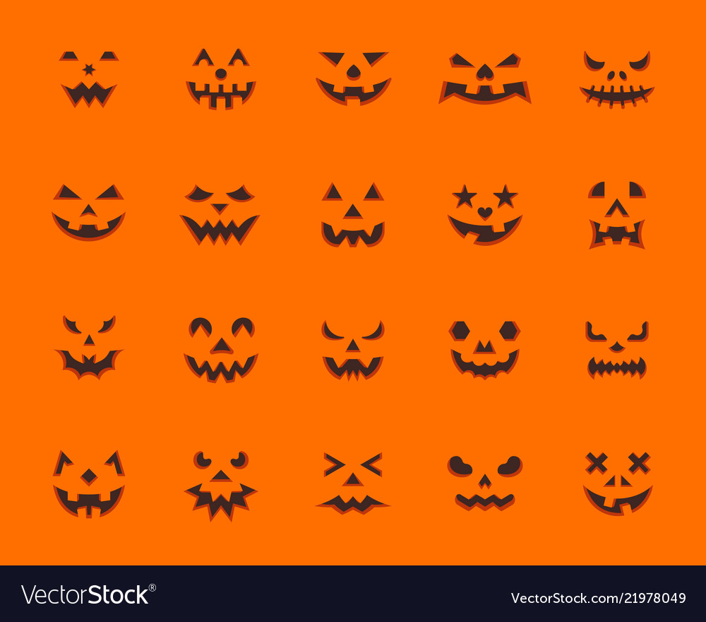 Halloween Pumpkin Face Icons