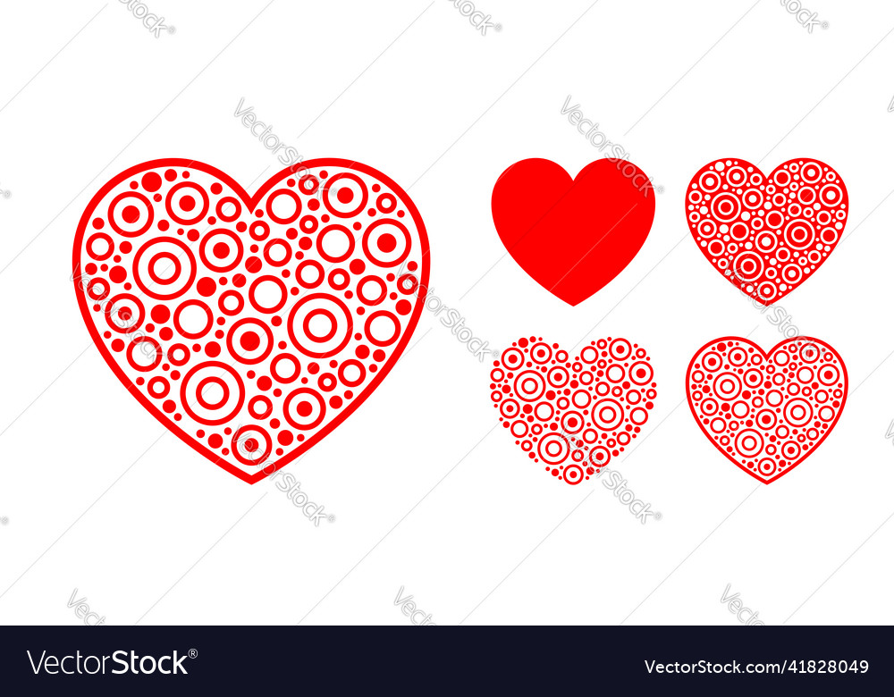 Heart shape with bubble circle texture vector image Heart shape with bubble circle texture