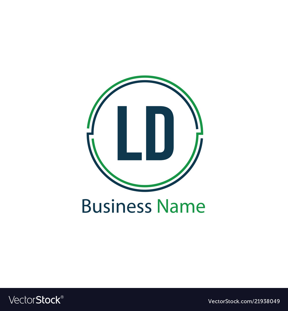 Initial letter ld logo template design