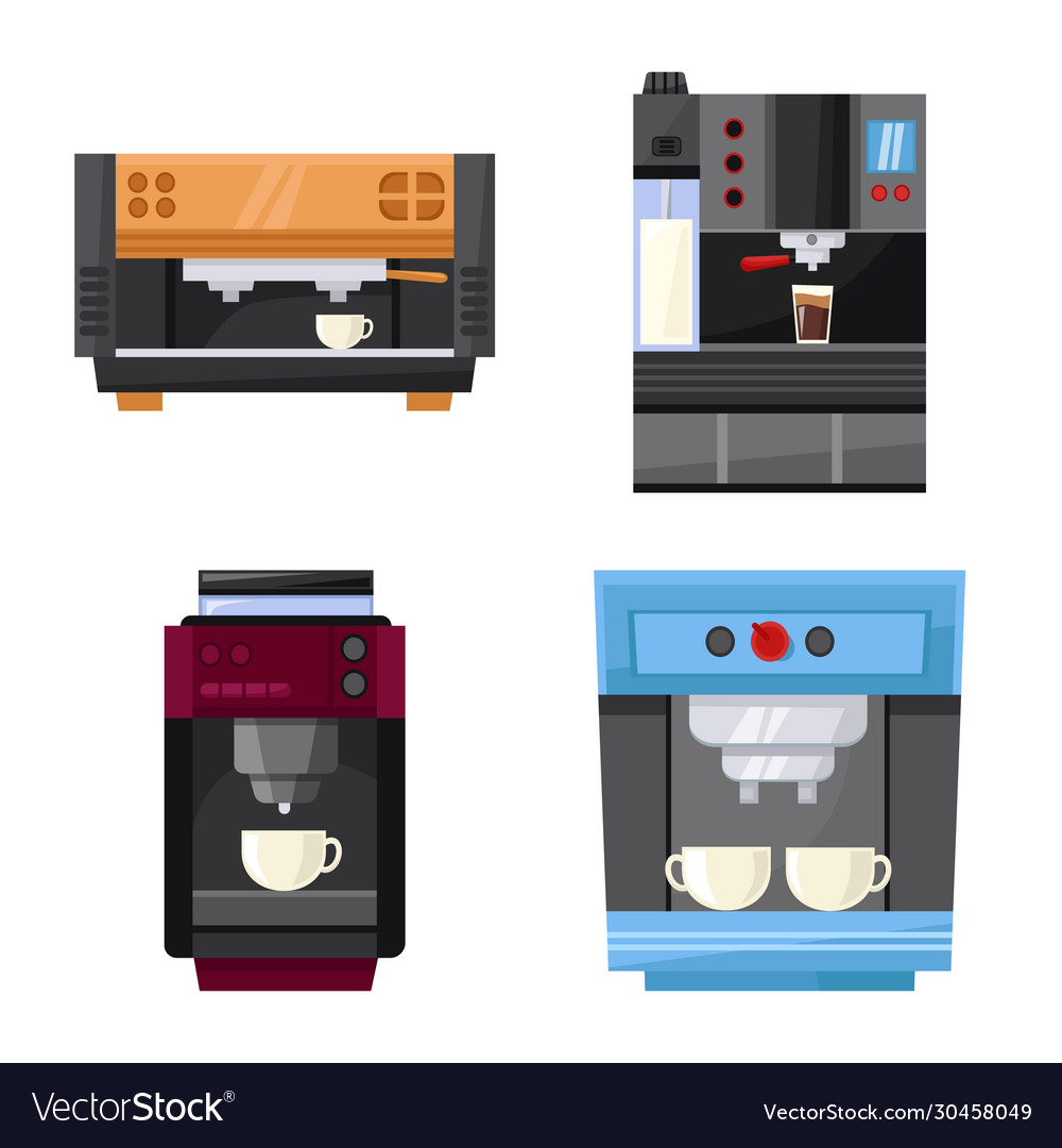 Isolated object maker and machine icon set