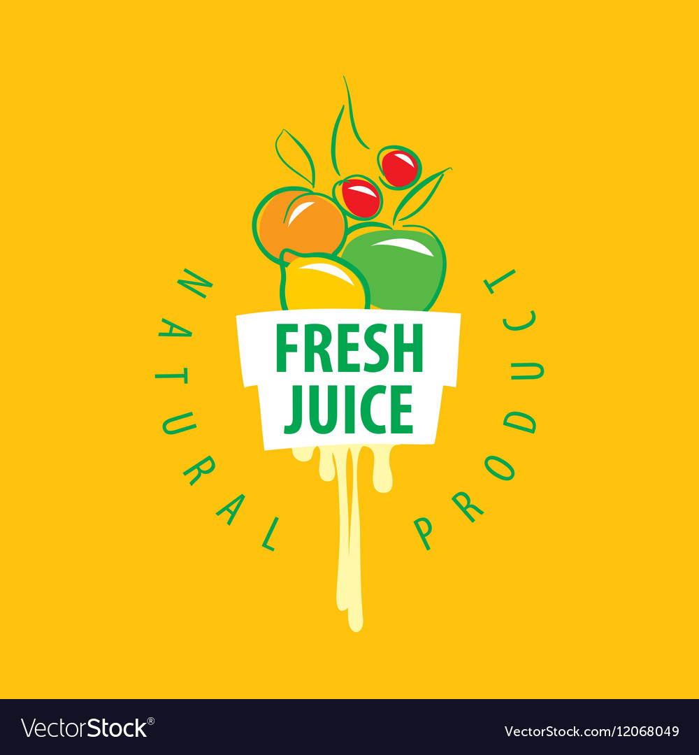 Logo of fresh juice Royalty Free Vector Image - VectorStock