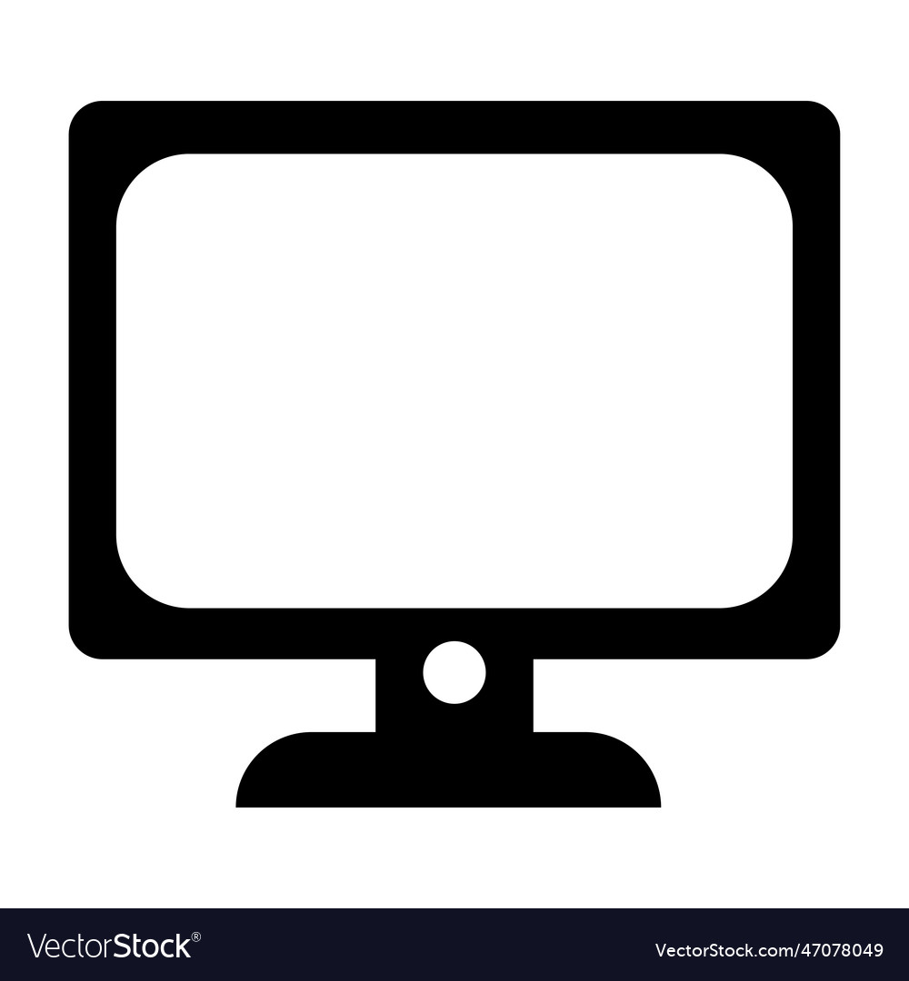Monitor icon line design template isolated vector image Monitor icon line design template isolated