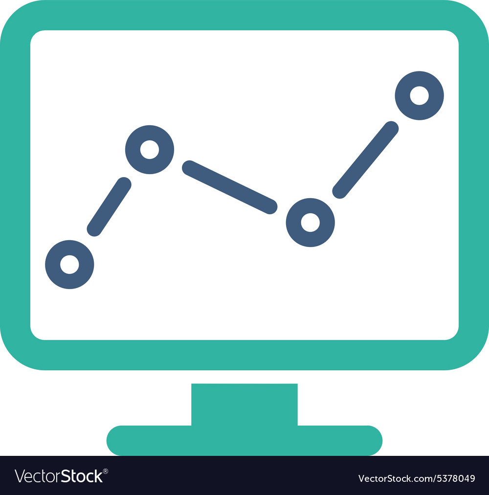 Monitoring icon from business bicolor set