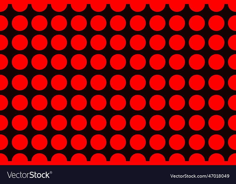 Red circle seamless pattern on black background
