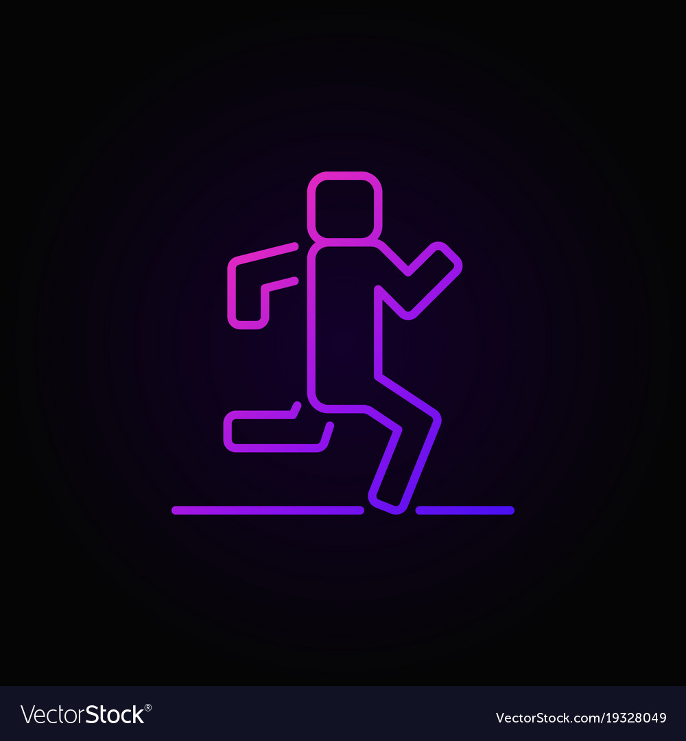 Running Man Icon - Linear Style