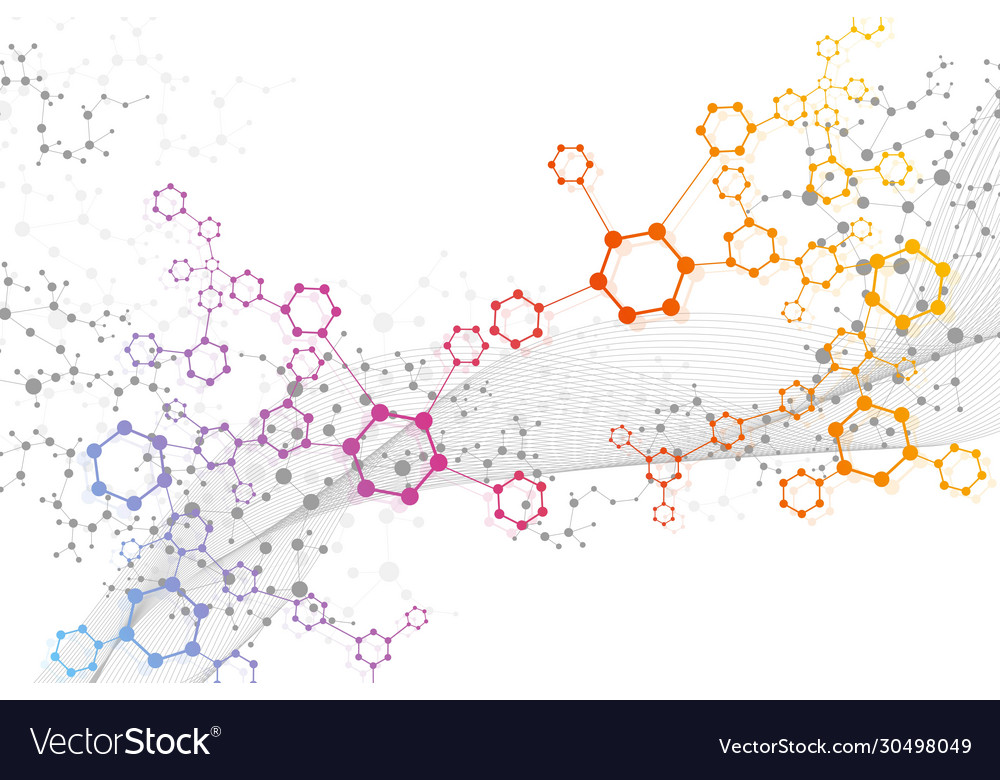 Science network pattern connecting lines and dots vector image Science network pattern connecting lines and dots