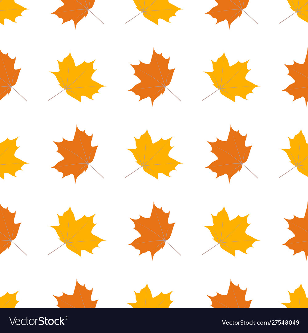 Seamless pattern with autumn leaves vector image Seamless pattern with autumn leaves