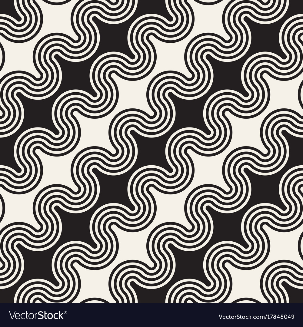 Seamless wavy lines pattern repeating