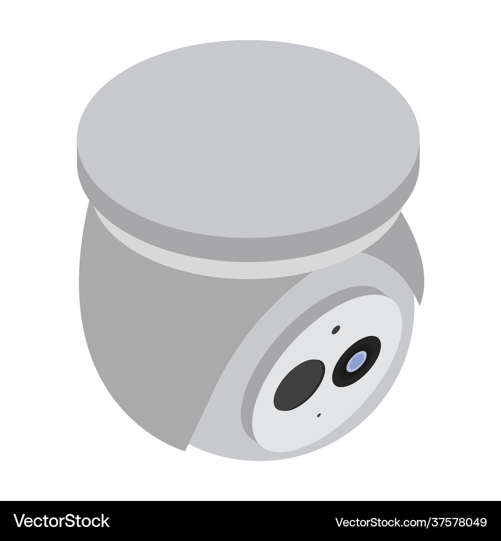 Security camera iconisometric icon Royalty Free Vector Image