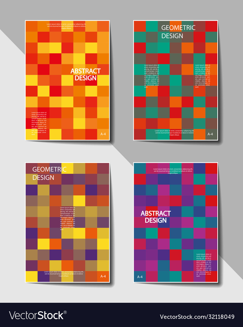Set covers with flat geometric pattern format