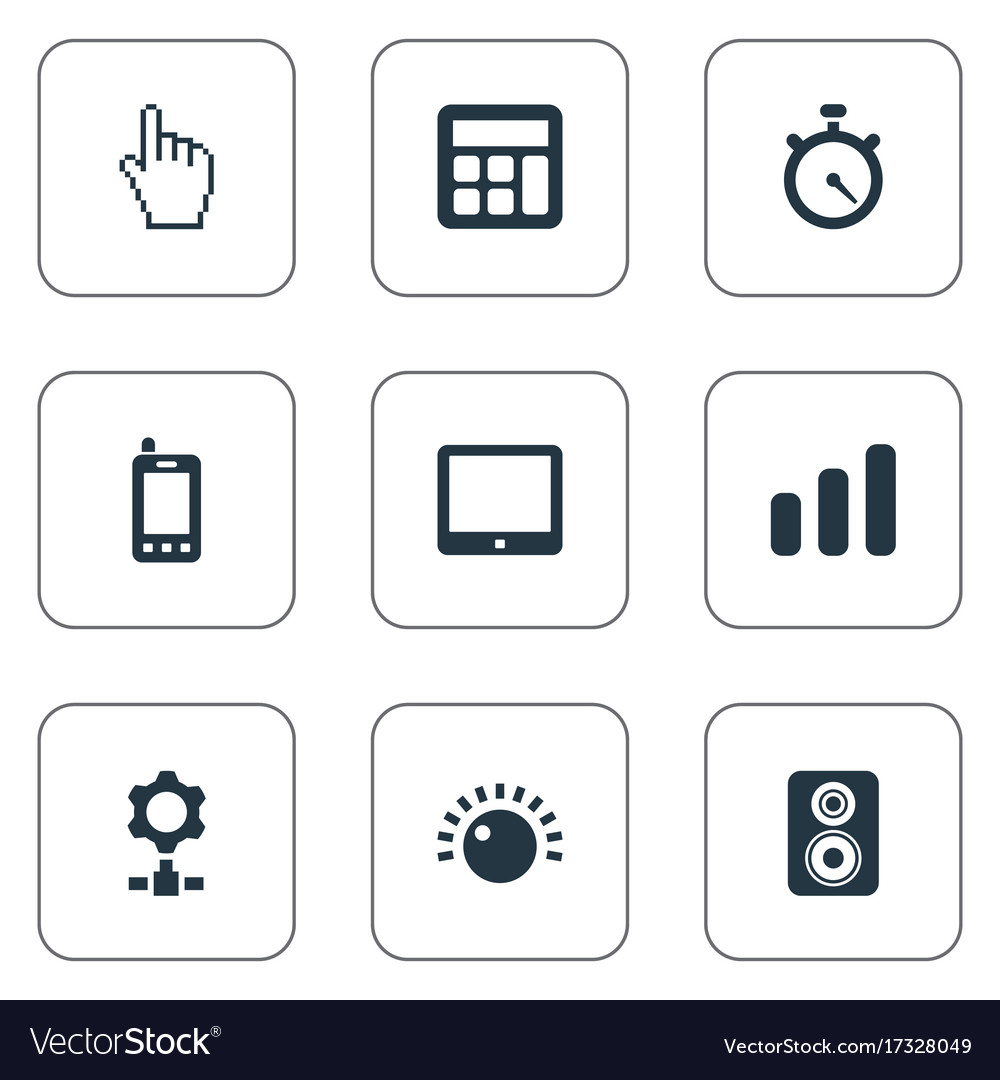 Set of simple gadget icons