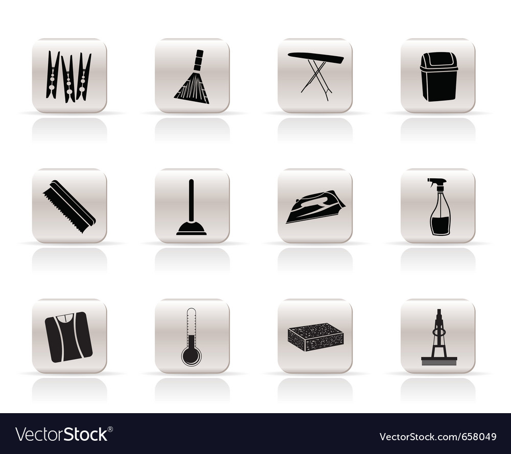 Simple home objects and tools icons