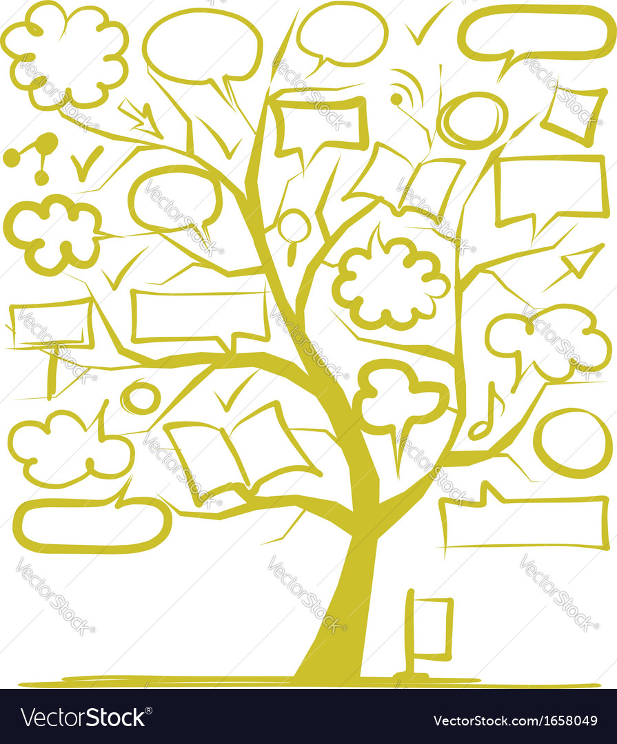 Sketch of tree with arrows and frames for your