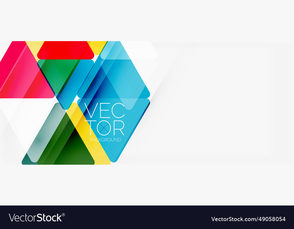 Abstract background color transparent triangles vector image Abstract background color transparent triangles
