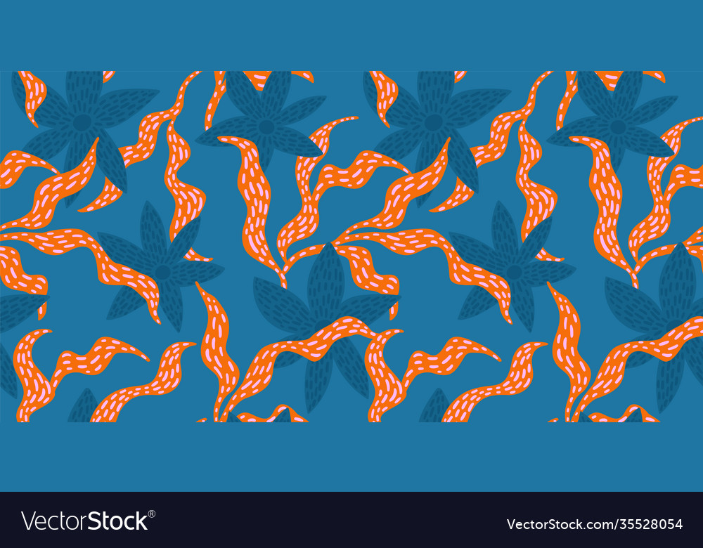 Artistic seamless pattern with abstract leaves vector image Artistic seamless pattern with abstract leaves
