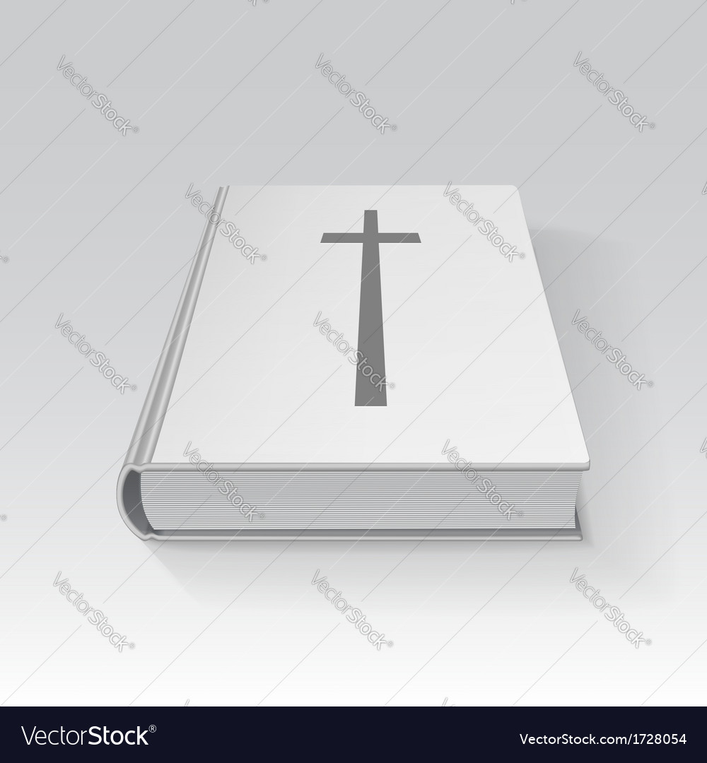 Book with a cross Royalty Free Vector Image - VectorStock