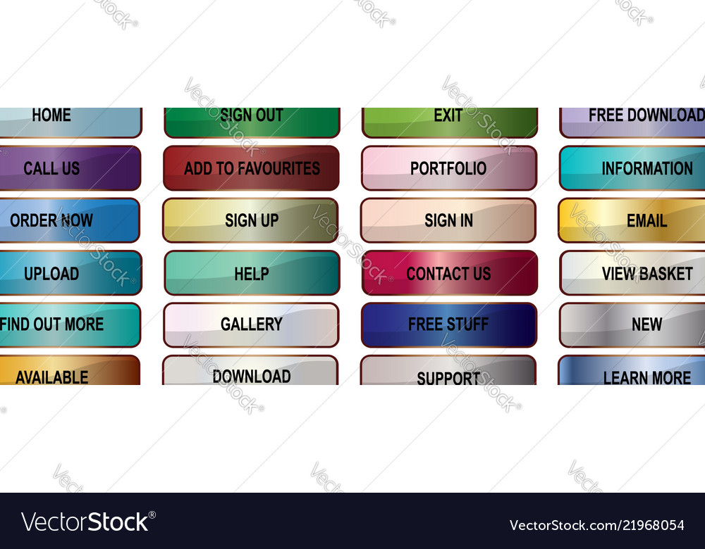 Common web button vector image Common web button