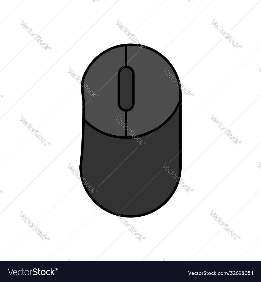 Computer mouse design template vector image Computer mouse design template