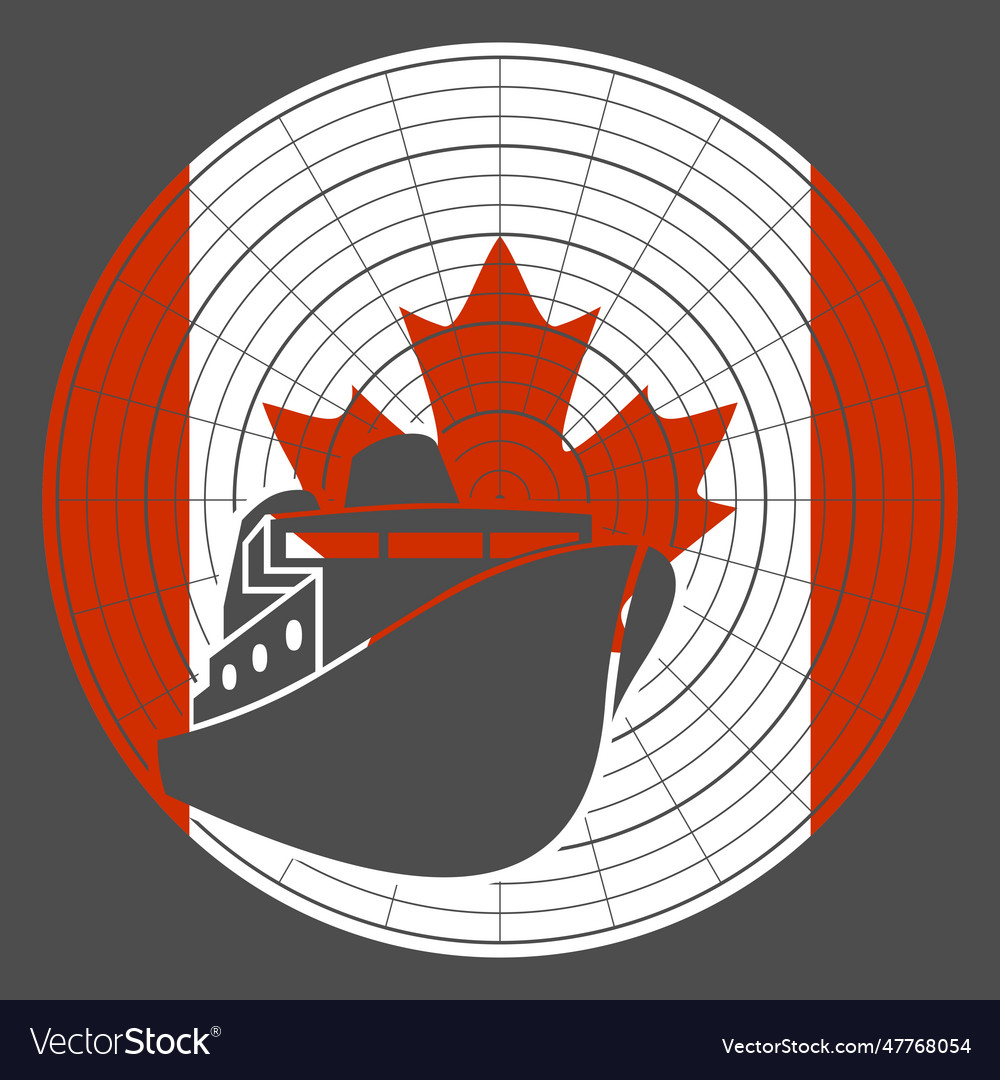 Ferry boat icon on radar display and flag