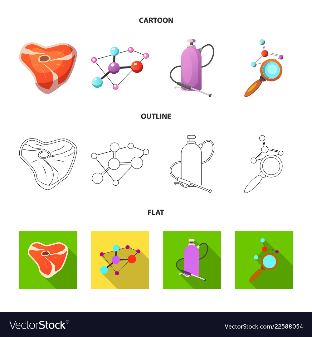 Isolated object of and sign set ve vector image Isolated object of and sign set ve