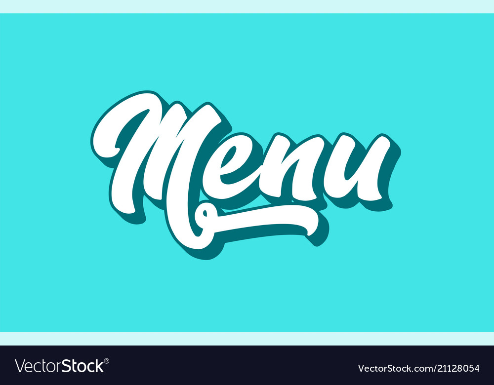 menu hand written word text for typography design vector image on vectorstock menu word