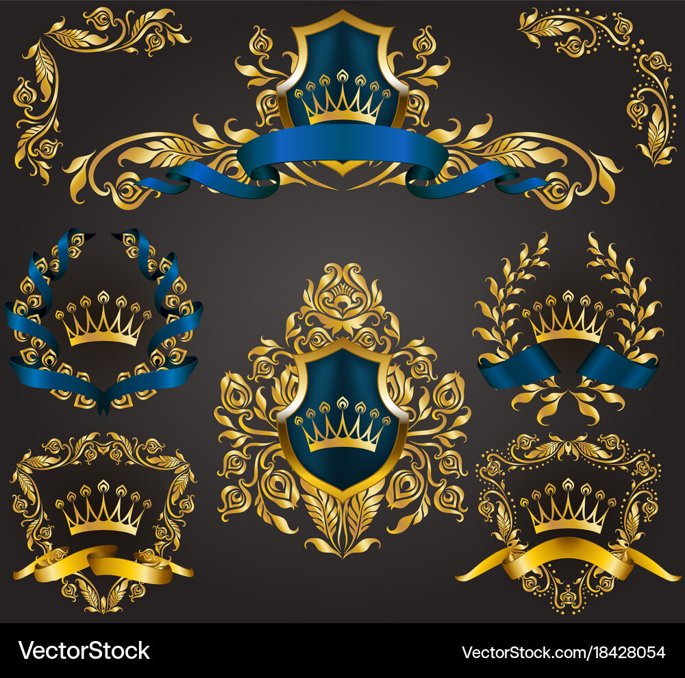 Monogram logos set Royalty Free Vector Image - VectorStock