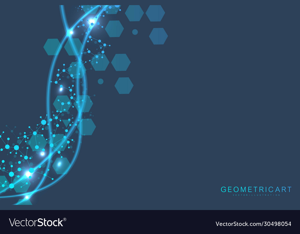 Science network pattern connecting lines and dots vector image Science network pattern connecting lines and dots