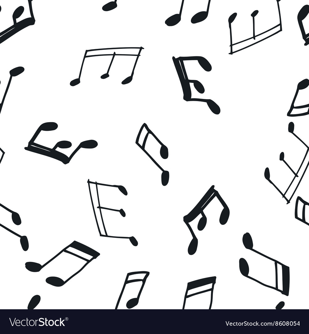Seamless pattern with music notes