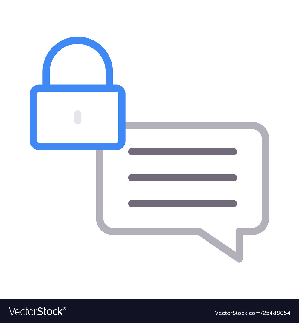 Secure chat vector image Secure chat