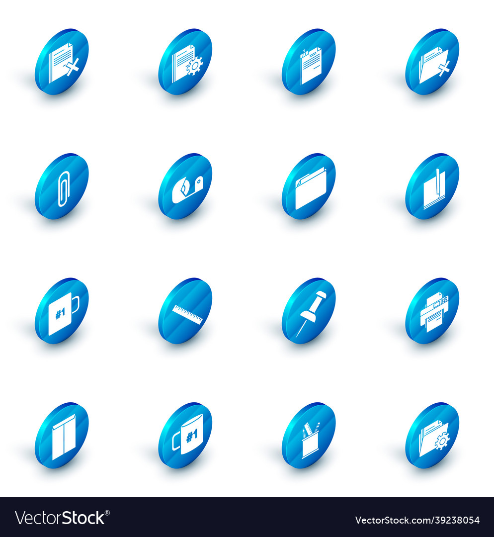 Set document settings with gears file vector image Set document settings with gears file