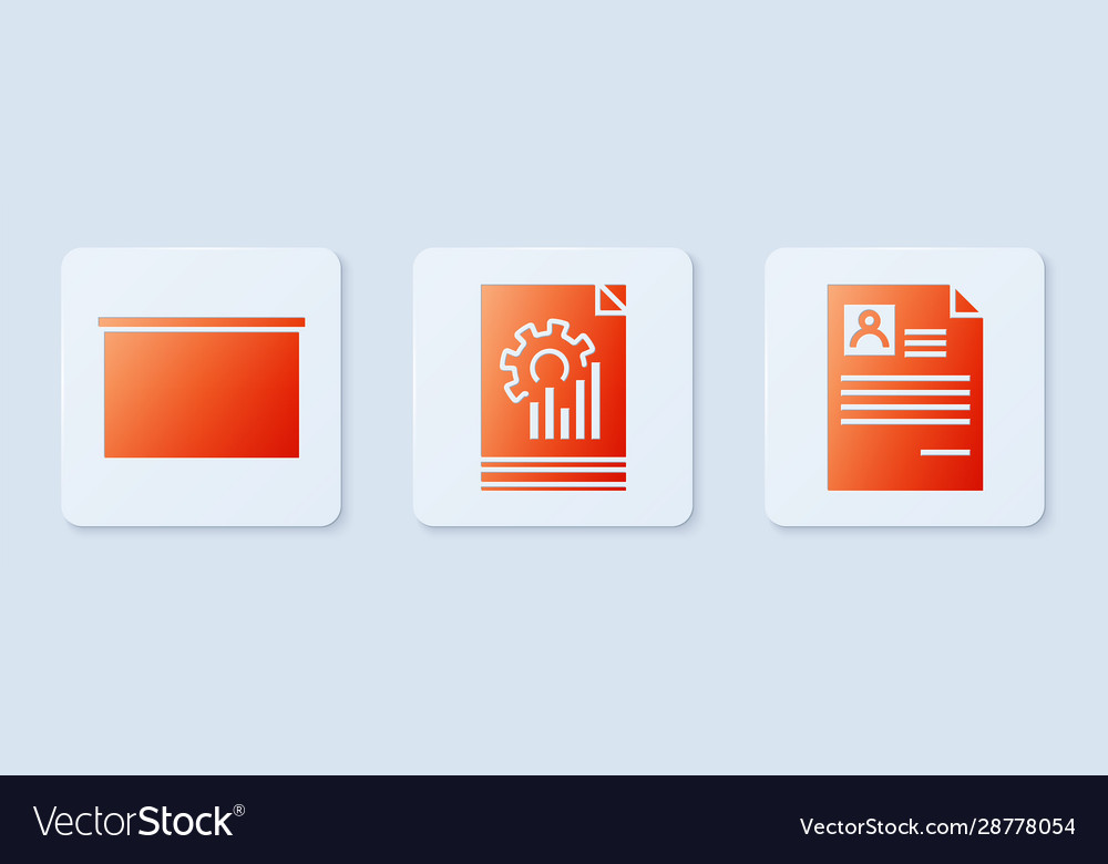 Set document with graph chart chalkboard vector image Set document with graph chart chalkboard