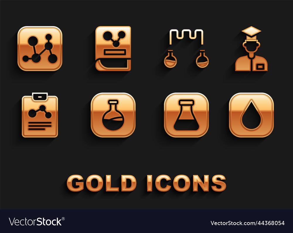 Set test tube and flask laboratory assistant Vector Image Set test tube and flask laboratory assistant