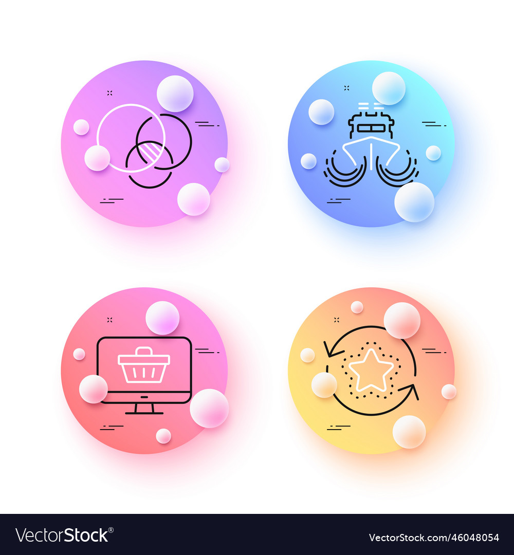 Ship euler diagram and web shop minimal line vector image Ship euler diagram and web shop minimal line